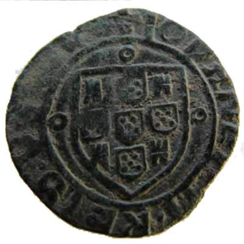 Moneda 1 Ceitil - João II (Grupo 4 - Muro exterior recto con almenas) | 1481 - 1495 - Reverso Reverso de 1 Ceitil - João II (Grupo 4 - Muro exterior recto con almenas)