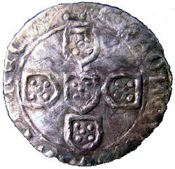 Reverso de 1 Chinfrão - Alfonso V (ceca de Lisboa)