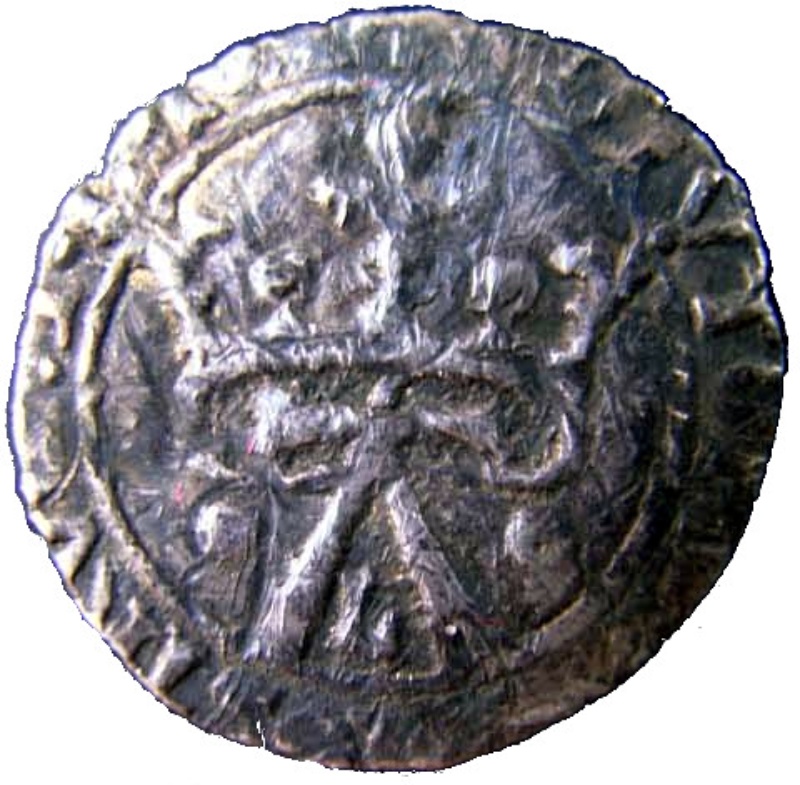 Moneda 1 Chinfrão - Alfonso V (ceca de Lisboa) | 1472 - 1481 - Anverso Anverso de 1 Chinfrão - Alfonso V (ceca de Lisboa)