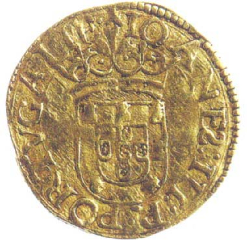 Moneda 1 Cruzado Calvario - João III (2º tipo, Lisboa) | 1538 - 1557 - Anverso Anverso de 1 Cruzado Calvario - João III (2º tipo, Lisboa)