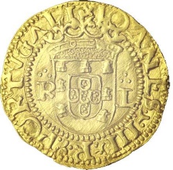 Anverso de 1 Cruzado Calvario " R-L" - João III (1er tipo, nuevo)
