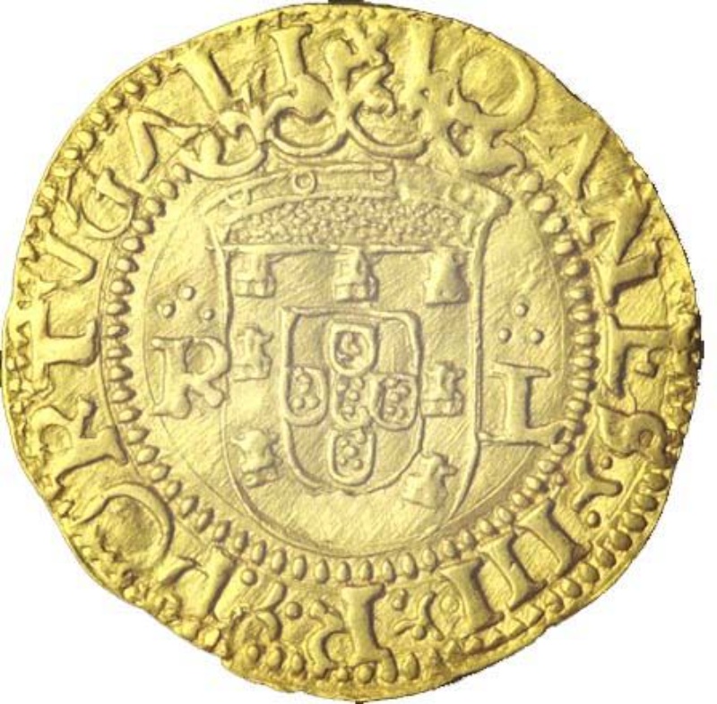 Moneda 1 Cruzado Calvario " R-L" - João III (1er tipo, nuevo) | 1538 - 1557 - Anverso Anverso de 1 Cruzado Calvario " R-L" - João III (1er tipo, nuevo)