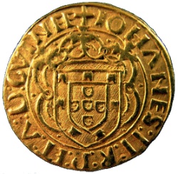 Anverso de 1 Cruzado - João II (2º Tipo)