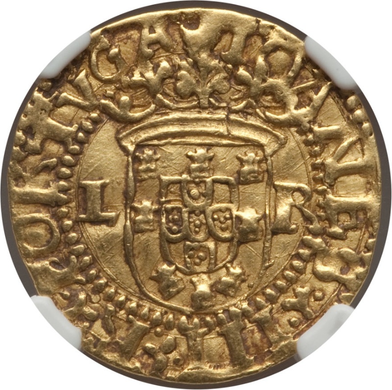 Moneda 1 Cruzado "L-R, 8 castillos"- João III (3º tipo, Lisboa) | 1537 - 1538 - Anverso Anverso de 1 Cruzado "L-R, 8 castillos"- João III (3º tipo, Lisboa)