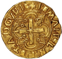 Reverso de 1 Cruzado - Manuel I (ceca de Lisboa) 10o tipo