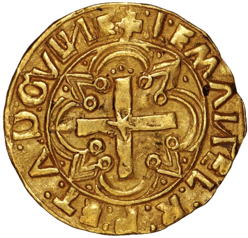 Moneda 1 Cruzado - Manuel I (ceca de Lisboa) 10o tipo | 1497 - 1521 - Reverso Reverso de 1 Cruzado - Manuel I (ceca de Lisboa) 10o tipo