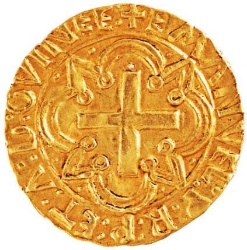 Reverso de 1 Cruzado - Manuel I (ceca de Lisboa) 5o tipo