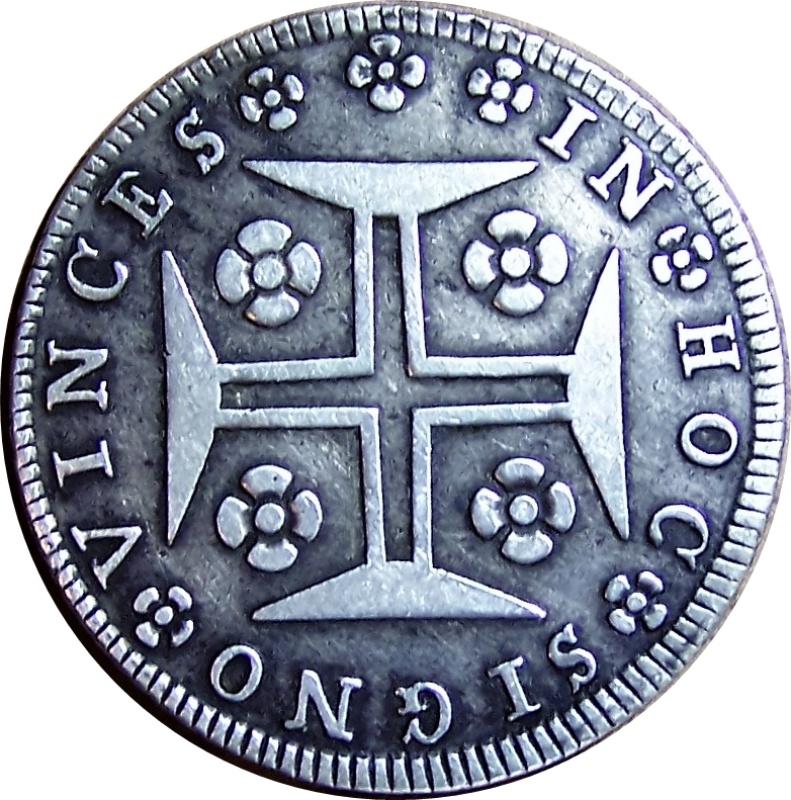 Moneda 1 Cruzado Novo - María I y Pedro III (Corona alta) | 1779 - 1785 - Reverso Reverso de 1 Cruzado Novo - María I y Pedro III (Corona alta)
