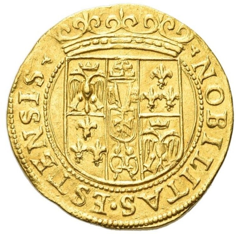 Reverso de 1 Ducato "Hungarian" - Alfonso II