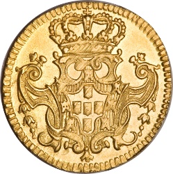 Reverso de 1 Escudo - João V (cecas de Lisboa, Bahía, Río y Minas)