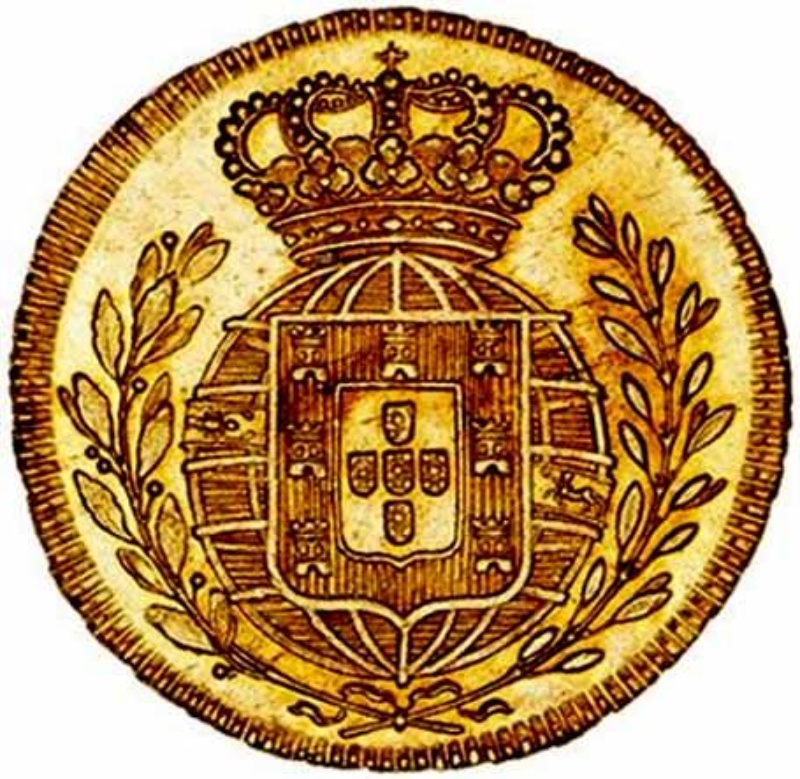 Reverso de 1 Escudo - João VI (ceca de Lisboa)