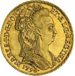 Anverso de 1 Escudo - María I (ceca de Lisboa)