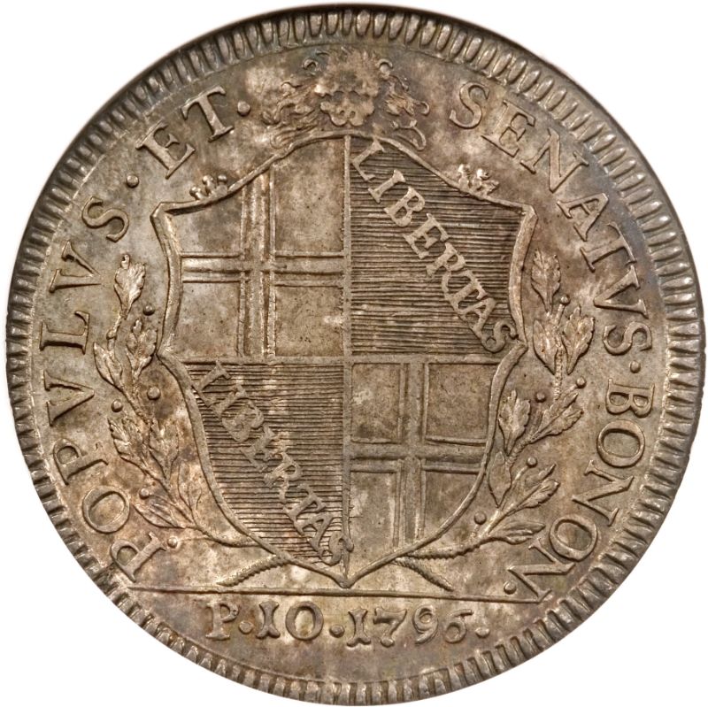 Anverso de 1 Escudo (Moneda revolucionaria Tipo I - sin árbol)