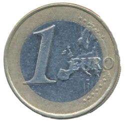 Reverso de 1 Euro - Juan Carlos I (1er tipo - 2º mapa)