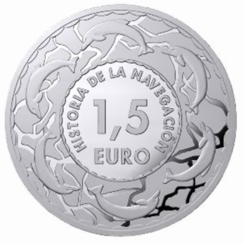 Reverso de 1 ½ Euro (y medio) (Carabela)