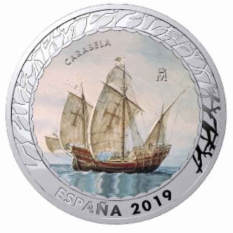 Anverso de 1 ½ Euro (y medio) (Carabela)