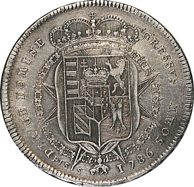 Reverso de 1 Francescone - Pietro Leopoldo