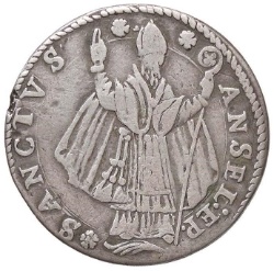 Reverso de 1 Lira "Anselmino" - Vincent I