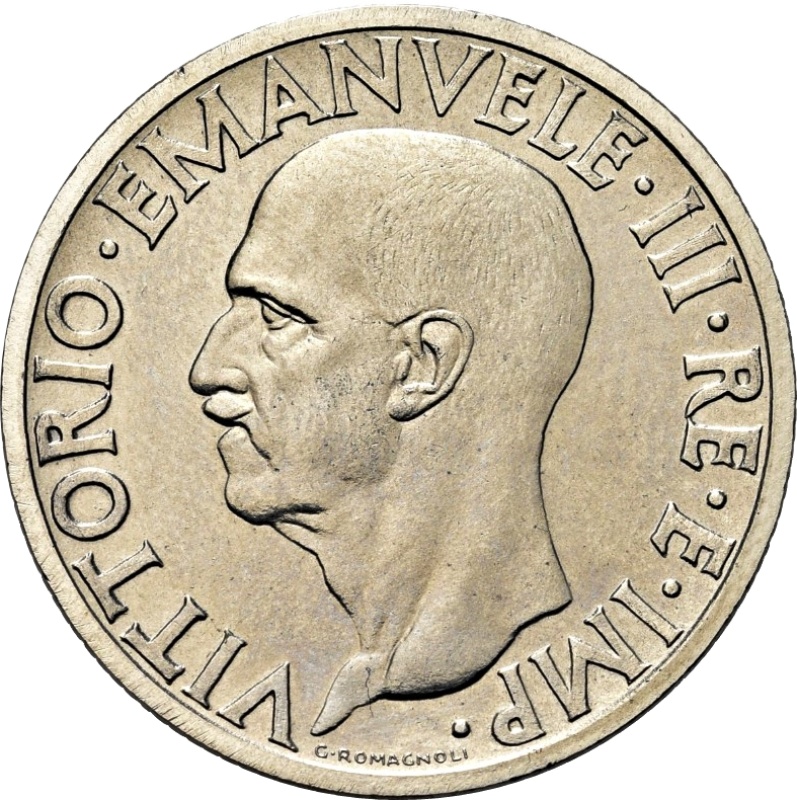Anverso de 1 Lira - Vittorio Emanuele III (Prueba)