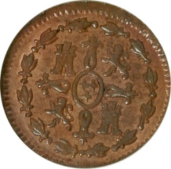 Reverso de 1 Maravedí - Carlos IV