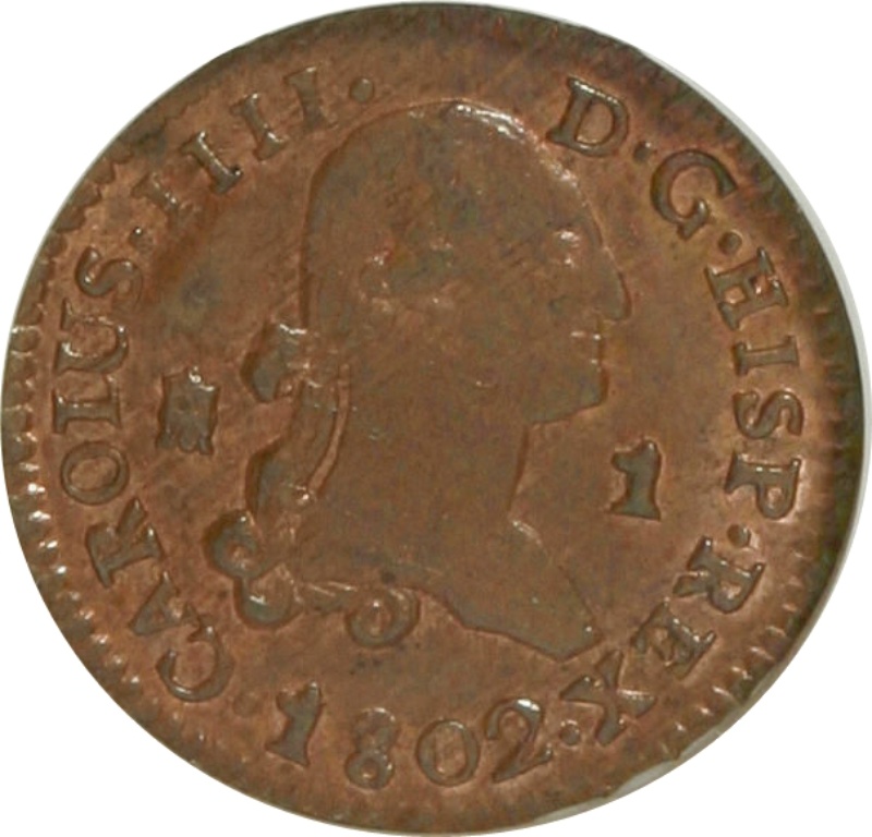 Moneda 1 Maravedí - Carlos IV | 1788 - 1802 - Anverso Anverso de 1 Maravedí - Carlos IV