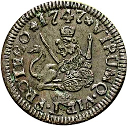 Reverso de 1 Maravedí - Fernando VI (Segovia)