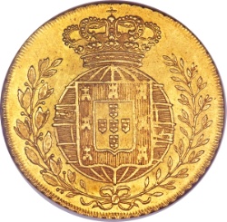 Reverso de 1 Peça - João VI (Lisboa y Río de Janeiro)