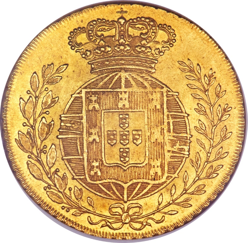 Reverso de 1 Peça - João VI (Lisboa y Río de Janeiro)