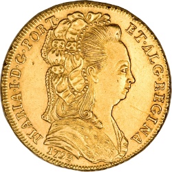 Anverso de 1 Peça - Maria I (Peluquería - Cecas de Lisboa, Bahía y Río)