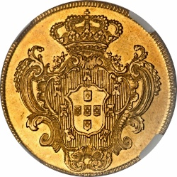 Reverso de 1 Peça - Maria I (Velo de viuda - Cecas de Lisboa, Bahía y Río)