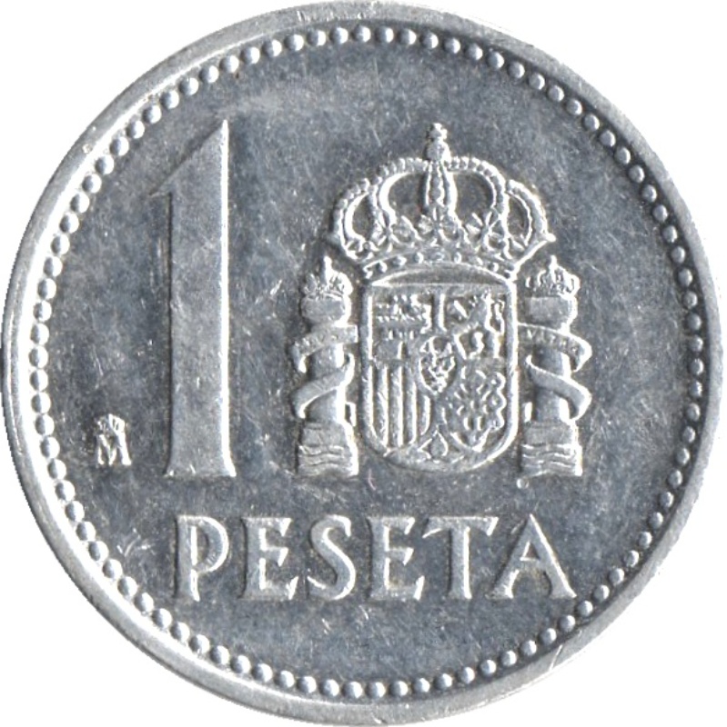 Reverso de 1 Peseta - Juan Carlos I