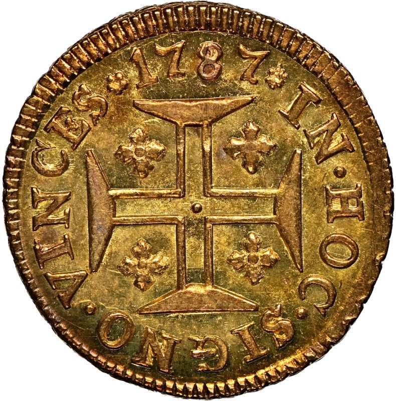 Moneda 1 Pinto - María I (ceca de Lisboa) | 1787 - 1796 - Reverso Reverso de 1 Pinto - María I (ceca de Lisboa)