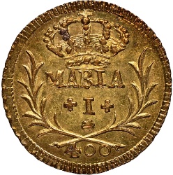 Anverso de 1 Pinto - María I (ceca de Lisboa)