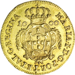 Anverso de 1 Quartinho - María I (ceca de Lisboa)