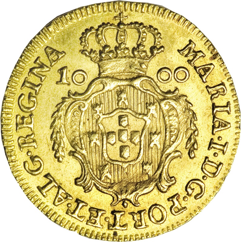 Anverso de 1 Quartinho - María I (ceca de Lisboa)