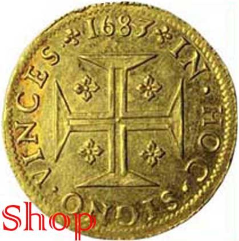 Reverso de 1 Quartinho - Pedro II (Príncipe corona, ceca de Lisboa)