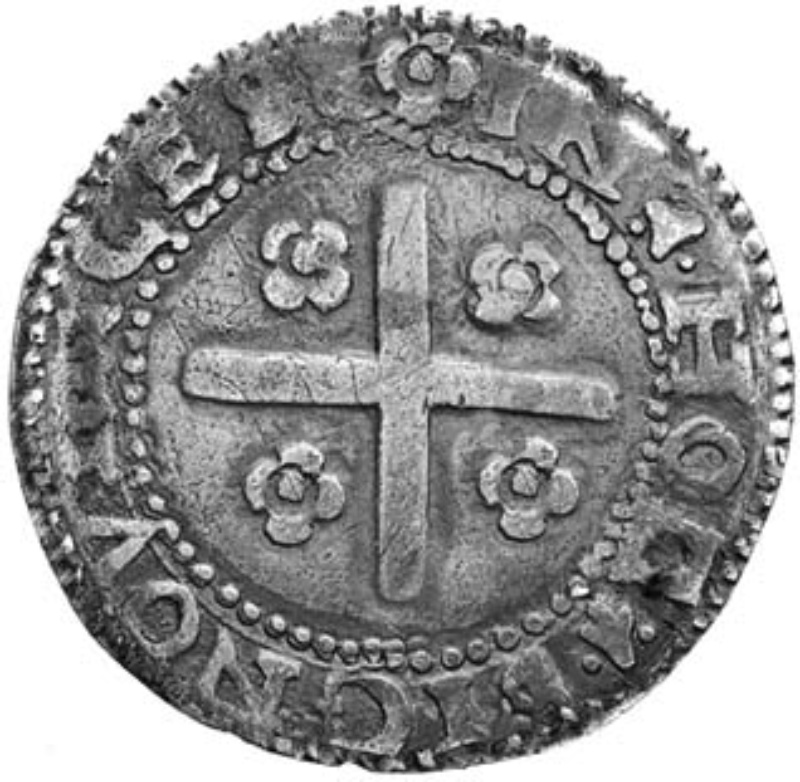 Moneda 1 Real Português (XXXX) 40 Reales (Reais) - João III (Cruz con grandes cuadrifolios) | 1538 - 1555 - Reverso Reverso de 1 Real Português (XXXX) 40 Reales (Reais) - João III (Cruz con grandes cuadrifolios)