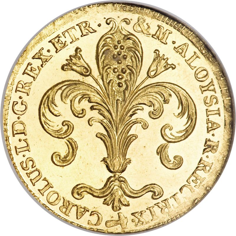 Anverso de 1 Ruspone - Carlos II de Parma