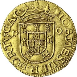 Anverso de 1 São Vicente "P-O" - João III (ceca de Oporto)