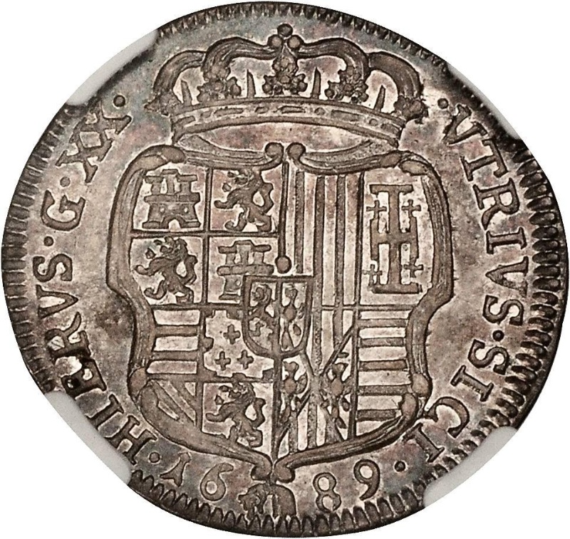 Moneda 1 Tari - Carlos II | 1688 - 1689 - Reverso Reverso de 1 Tari - Carlos II