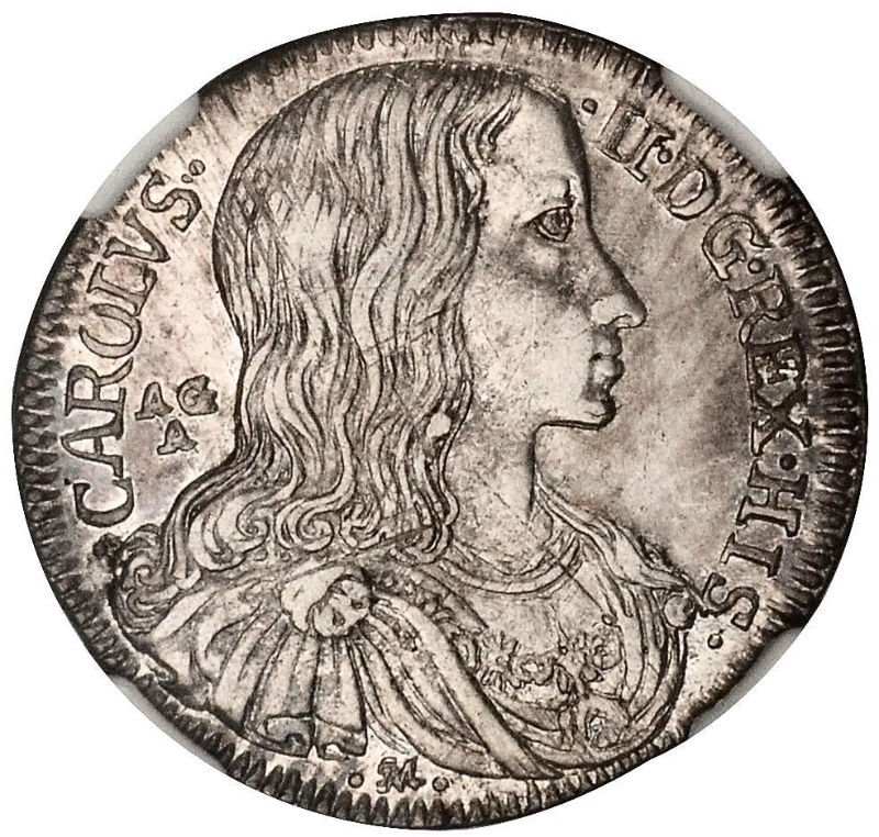 Moneda 1 Tari - Carlos II | 1688 - 1689 - Anverso Anverso de 1 Tari - Carlos II