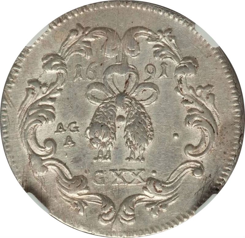 Moneda 1 Tari - Carlos II | 1691 - 1700 - Reverso Reverso de 1 Tari - Carlos II
