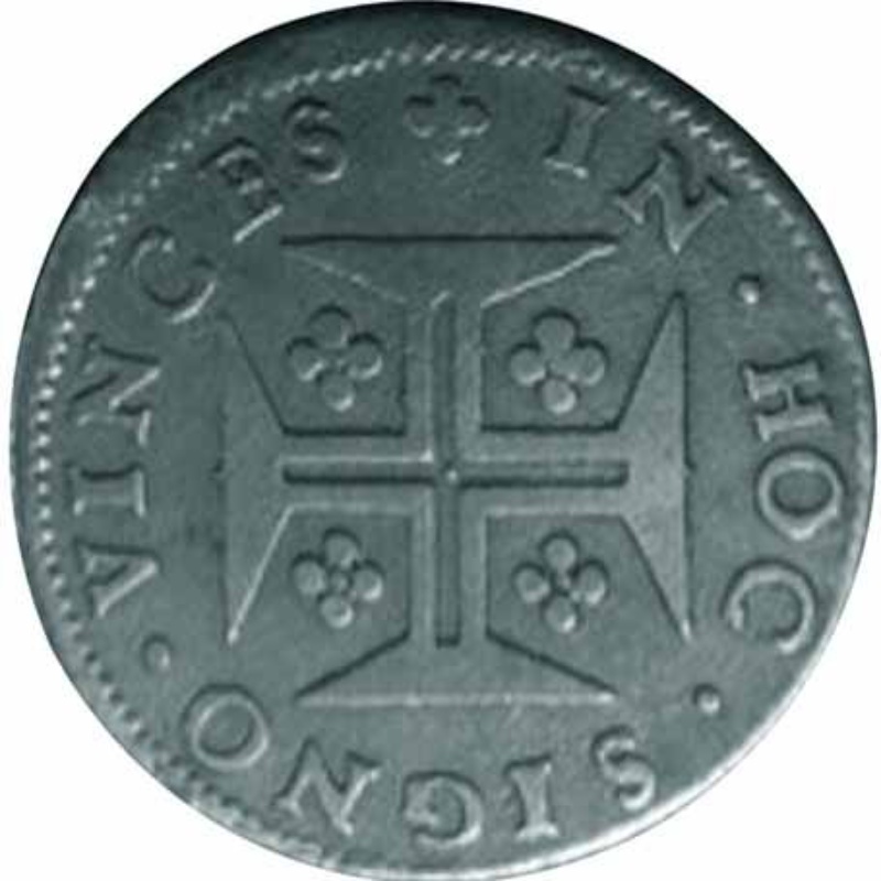 Reverso de 1 Tostão - Pedro II (Príncipe corona, ceca de Lisboa)