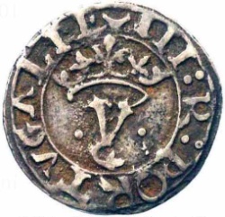 Anverso de 1 Vintém "Escudo de 8 Castillos" – João III (Lisboa)