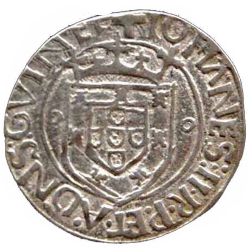 Moneda 1 Vintém - João II ("º-º" a cada lado de la "Y", ceca de Lisboa) | 1490 - 1495 - Reverso Reverso de 1 Vintém - João II ("º-º" a cada lado de la "Y", ceca de Lisboa)