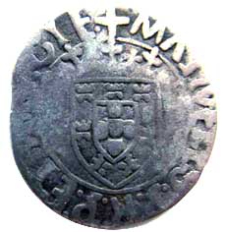 Reverso de 1 Vintem - Manuel I (ºMº; ·P·, Ceca de Oporto)