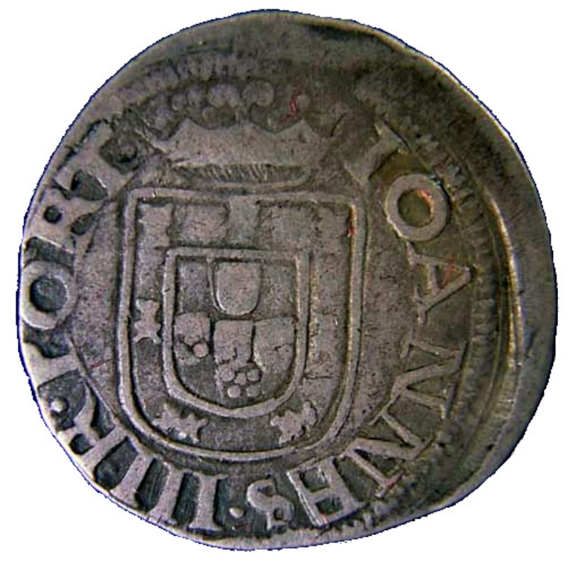 Moneda 1 Vintem (XX) - João III (ceca de Lisboa) | 1555 - 1557 - Anverso Anverso de 1 Vintem (XX) - João III (ceca de Lisboa)