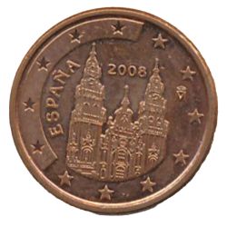 Anverso de 1 céntimo de euro (1er tipo)