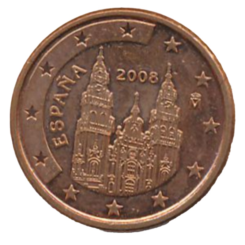 Anverso de 1 céntimo de euro (1er tipo)