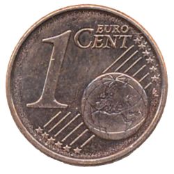 Reverso de 1 céntimo de euro (2º tipo)